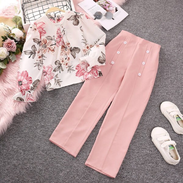 Liuliukd | Floral Children Girls Clothing-Pink-Teenager