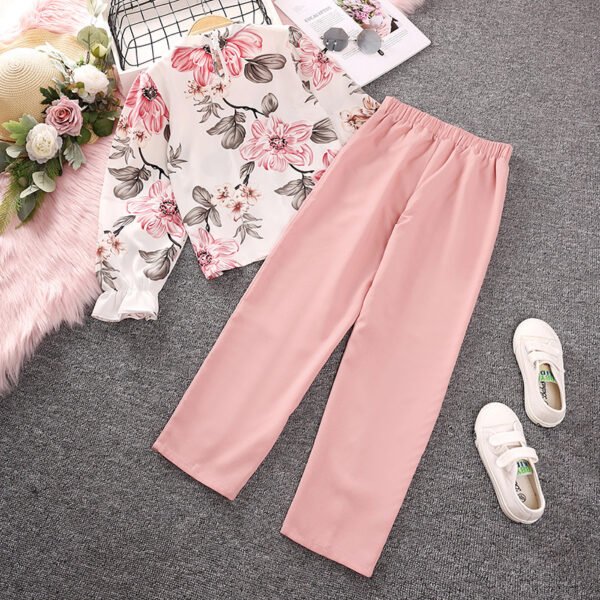 Liuliukd | Floral Children Girls Clothing-Pink-Teenager