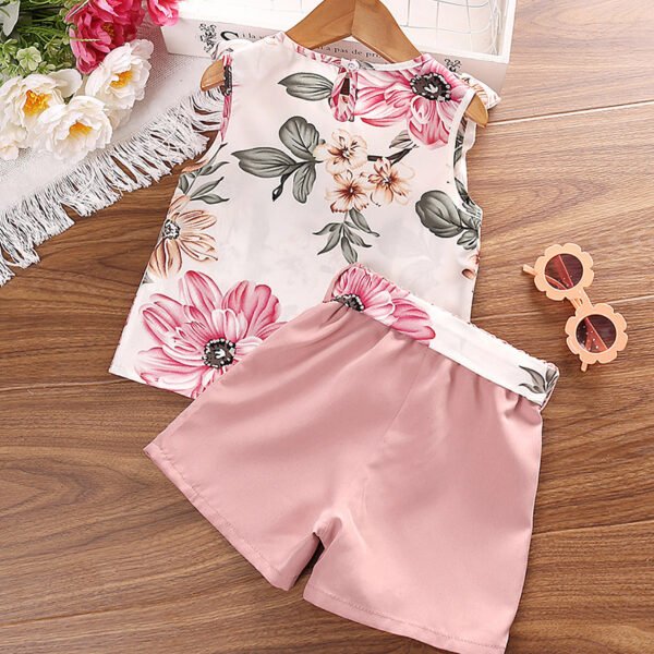Liuliukd | Floral Kids Clothing Girls-Pink-Kids