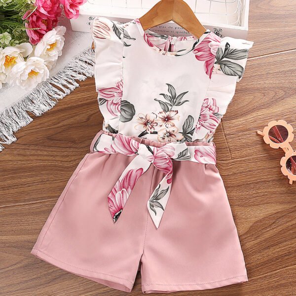 Liuliukd | Floral Kids Clothing Girls-Pink-Kids