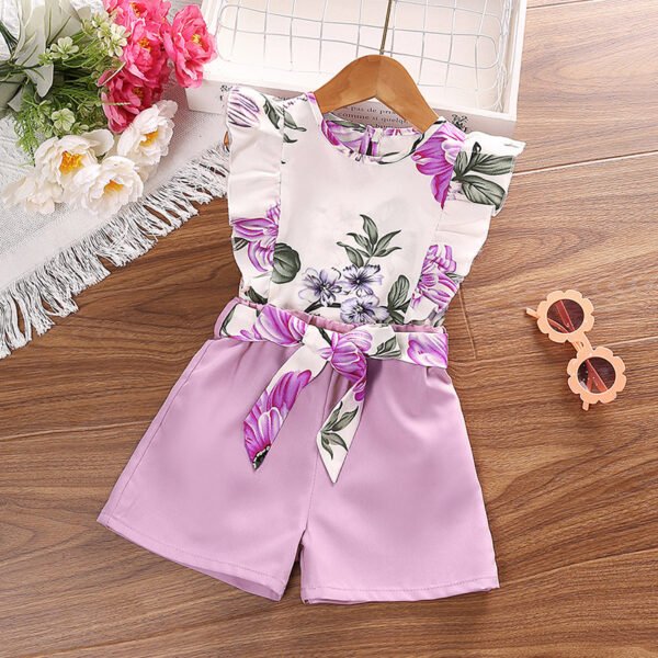 Liuliukd | Floral Kids Clothing Girls-Purple-Kids